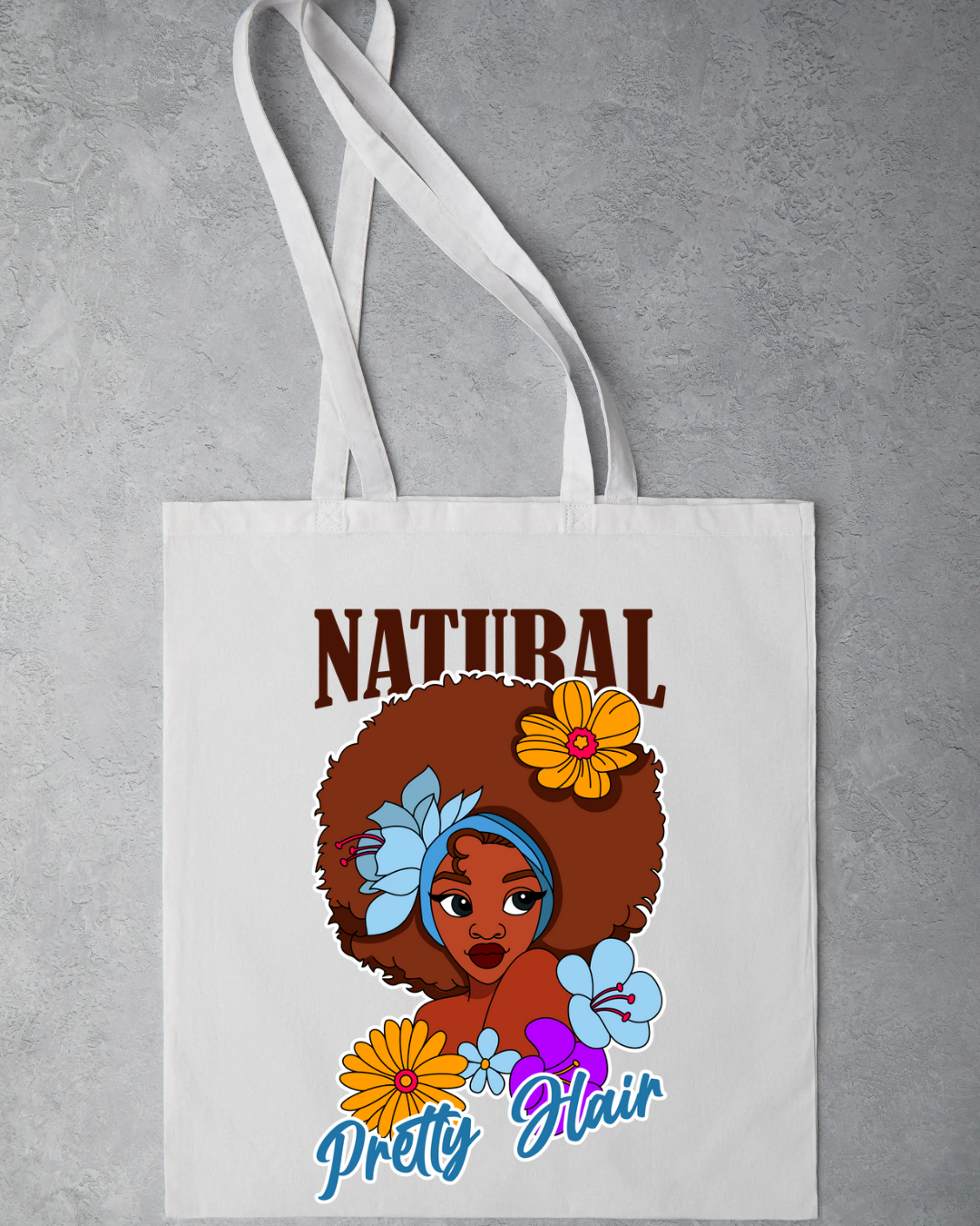 Natural Pretty Hair Afro Tote Bag