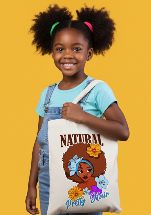 Natural Pretty Hair Afro Tote Bag