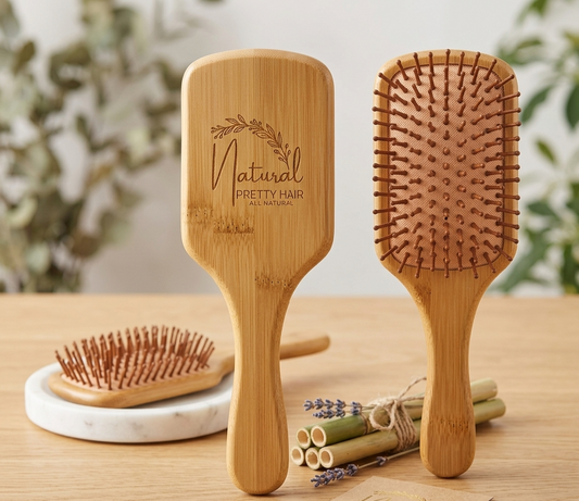 Natural Bamboo Paddle Brush