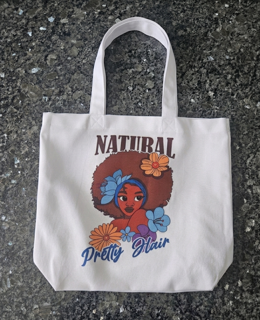 Natural Pretty Hair Afro Tote Bag